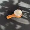 Cuchara Mini Portátil Súper Suave con Múltiples Cerdas, Cepillo de Bambú Jade para Limpiar y Pulir Huesos de Oliva, Cera de Abejas, Turquesa y Maíz