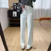 Essas calças fazem suas pernas parecerem retas e esguias. Eles são de cintura alta, com elasticidade em quatro direções, e têm um corte justo com design de perna reta.. São calças femininas de perna larga, perfeitas para o outono.. H090406