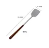 Espátula de Cocina de Acero Inoxidable 304 Color Nogal Retro Herramientas de Cocina Hogareñas Mango de Madera Cuchara para Servir Cuchara para Fondue