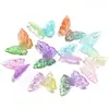 Nuevo Gradiente de Dos Tonos Mariposa Cuentas Alas Agrietadas Cuentas Pulsera DIY Llavero Colgante Accesorios Cuentas Mayoreo