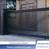 Pátio chinês porta retrátil elétrica Villa porta de alumínio estilo simples pátio porta elétrica Porta de alumínio estilo chinês