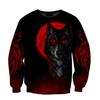 Estação independente transfronteiriça Moda masculina europeia e americana impressa em 3D em torno do pescoço suéter crânio com capuz animal casaco top