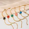 Pulseira de Trevo da Sorte de Quatro Folhas de Alto Padrão Transfronteiriça, Joias Simples e Modernas de Madrepérola Fabricante Venda Direta no Atacado