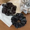 Estilo Coreano Doble Capa Malla Lunares Flor Cuerda para el Cabello Anillo para el Cabello de Intestino Delgado Accesorios para el Cabello de Lujo Ligero Cuerda para el Cabello de Cintura Pequeña para Mujeres