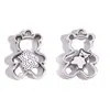Accesorios para Joyería de Aleación Retro DIY Colgante de Oso Hueco Collar Pulsera Pendientes Colgante Decorativo Venta Caliente Transfronteriza