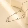 Cadena para Clavícula Popular de Estrella de Cinco Puntas Transfronteriza Ins Cadena de Hip-Hop de Moda Europea y Americana Joyería Collar de Acero Inoxidable Chapado en Oro de 18K