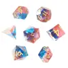 Dados de Resina Jogo de Mesa DND Dungeons & Dragons COC Roleplaying TRPG Cthulhu Poliédricos D4-D20 Conjunto de 7 Peças