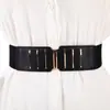 Estilo Minimalista Transfronterizo Cintura Elástica con Acabado Lacado y Faja Ancha