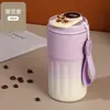 Copo de café com medição inteligente de temperatura para comércio exterior, aço inoxidável 304, copo térmico a vácuo, novo, portátil para carro, copo portátil, atacado