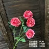 Decoração de flor artificial tom avermelhado em haste única, bola de flor para corredor de flor de seda, material para arranjo de flor de mesa para restaurante e casamentos ao ar livre