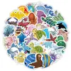 Adesivos de Peixes de Vida Marinha Novos Transfronteiriços, Adesivos Educacionais para Colagem DIY Infantil para Decorar Livros e Paredes