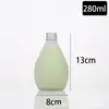 Nova Garrafa de Vidro Transparente para Bebidas Café Suco Boca Pequena Redonda 270ml350ml500ml Garrafa de Vidro