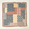 Pañuelo para la Cabeza de Moda Retro para Chicas Calientes, Bufanda de Seda Color Café para Mujer, Pañuelo para el Cabello, Pañuelo Triangular de Gasa, Bandana, Pañuelo Cuadrado
