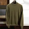 Suéter de Cachemira de Cuello Alto Nuevo para Otoño e Invierno Suéter de Lana Grueso Cálido para Hombre Capa Base Invierno Suéter de Cachemira de Cabra para Hombre