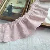 Renda Plissada Bordada Exquisita de Algodão Puro com 7cm de Largura para Decoração DIY de Decotes de Roupas Infantis Bolsas Cortinas Bainhas de Saias Acessórios Têxteis para Casa