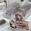 Caixa de Armazenamento Transparente para Unhas, Caixa de Exposição de Unhas, Caixa de Embalagem de Acrílico de Alta Transparência para Insígnias e Acessórios