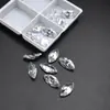 Pedra Gema Branca em Formato Marquise Pedra Solta, Zircônia Transparente Pequena em Formato Marquise Pedra Solta, Pedra para Acessório de Inlay de Face de Anel de Joia