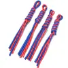 Poliéster Bloqueo de Color Tejido a Mano Llavero Bolso Encanto de Teléfono de Moda Correa Accesorios Joyería Creativa DIY Materiales