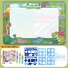 Lienzo de Agua Manta de Aprendizaje Mágica de Agua Tela de Escritura con Agua Pintura para Niños Manta de Pintura Mágica con Agua Transparente de Gran Tamaño Grafiti Repetido