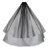 Velo de Novia Transfronterizo Doble Capa Liso, Esenciales para Despedida de Soltera, Velo con Peine, Venta al por Mayor de Accesorios de Boda