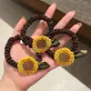 Ganando el Primer Premio de un Solo Golpe, Pasador de Perlas Girasol, Goma para el Cabello, Goma para el Cabello de Mujer, Alta Elasticidad, No Daña el Cabello, Goma Elástica, Diadema