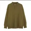 Jaqueta cardigã de tricô com gola alta para homens e mulheres, primavera, outono, inverno 2026 novo estilo, casaco casual de corte solto, suéter moderno