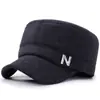 Gorro de Otoño e Invierno para Hombre de Mediana Edad y Anciano con Protección para las Orejas Gorra de Copa Plana Gorra Cálida de Lana a Prueba de Frío de Otoño e Invierno Gorra de Algodón para Ancianos