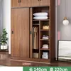 Guarda-roupa para Quarto de Casa Porta de Correr de Madeira Guarda-roupa Infantil para Moradia de Aluguel Armário Simples Econômico para Apartamentos Pequenos
