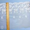 Tecido de renda de malha 23cm branco renda elástica de malha novo renda oca acessórios vestido de noiva diy