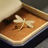 Broche Completo de Libélula Lindo Japonés para Mujer de Gama Alta Exquisito Pin Anti-luz Tarjeta de Pasador para Cuello Accesorios para Cardigan Traje