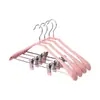 Percha de Metal Recubierta de Plástico con Hombros Anchos para Ropa y Pantalones, Percha Dos en Uno, que no Deja Marca, Resistente a la Corrosión, Antideslizante, para Secar Ropa