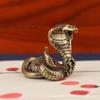 Adornos de serpiente tallados en cobre, serpiente del zodíaco de latón, decoración para el hogar y la sala de estar, artesanías de cobre, adornos de cobra y pitón