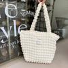 2755 Estilo Japonés Estilo Estilo Nube Burbuja Flor Bolso de Hombro Bolso Chaleco Estudiante Femenina Bolso de Mano Simple Bolso de Lona