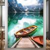 Amazônia nórdica pintura decorativa núcleo paisagem natural montanha lago navio spray pintura poster sala de estar arte mural núcleo 2882