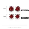 Pendientes de Plata de Ley S925 Chapada con Imitación de Moissanita de 1 Quilate, Pendientes de Diamante de Color de Cuatro Garras, Pendientes de Lujo Accesible