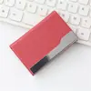 Soporte para Tarjetas de Presentación de Acero Inoxidable PU Caja Metálica para Tarjetas de Presentación Soporte Creativo para Tarjetas de Presentación de Aleación de Aluminio Caja para Regalo de Negocios LOGOTIPO