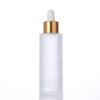 Em Estoque Atacado Frascos de Óleo Essencial Foscos, Frascos de Vidro Transparentes com Conta-gotas, Frascos de Vidro para Essências de Skincare, Frascos Reabastecíveis de 100ml
