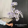 Flores de orquídea morada artificiales de tallo largo, perfectas para decoraciones de bodas, centros de mesa y decoración del hogar/sala de estar