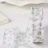 Cinta de encaje floral de malla pequeña flores frescas envoltorio de regalo cinta de satén pastel cinta colorida accesorios para el cabello DIY accesorios de nudo de lazo