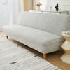 Funda para Sofá Cama Elástica Antideslizante Aislante de Suciedad Color Sólido Sin Reposabrazos Plegable Jacquard Terciopelo Tridimensional Funda para Sofá Cama Perezoso