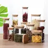 Frasco Sellado Cuadrado de Vidrio de Borosilicato Personalizado por el Fabricante con Tapa Gran Capacidad Almacenamiento Té Cocina Almacenamiento Frasco de Almacenamiento