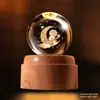 Luz Noturna de Planeta com Bola de Cristal Giratória Enfeites Criativos para Mesa Artesanato Feng Shui Presentes para Professores Novos Produtos Transfronteiriços