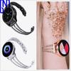 Adecuado para Samsung Samsung Galaxy Watch Correa de Reloj Moda Cadena de Tres Diamantes Correa Metálica de Diamante