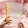 Fichário Simples A5 com Glitter, Capa de Fichário A5 em Couro Macio, Caderno, Planejador, Porta-Cartões, Páginas Recarregáveis de 6 Furos