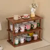 Estante de almacenamiento de escritorio pequeño, estante de almacenamiento de oficina multicapa, soporte para vasos de agua, estante de almacenamiento para escritorio de estudio, estante para mesa de cocina