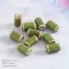 Pulseira Jingdezhen contas de barril de cerâmica esmalte de flor tubo reto contas soltas acessórios para joias diy lote a granel contas de cerâmica roupa