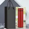 Taza con pantalla de temperatura táctil de acero inoxidable 304, taza inteligente LED aislada de doble capa al vacío para medir temperatura, taza con logo impreso