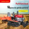 Motocultivador Rotativo Pequeno Tipo Esteira 25 Cavalos de Potência Sulcamento de Aterro para Terra Agrícola Motocultivador Rotativo 35 Cavalos de Potência para Uso em Enchentes e Secas