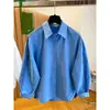 Nueva colección de otoño 2026: elegante camisa de patchwork de encaje, de manga larga, estilo coreano, corte holgado y muy elegante