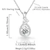 Comercio Exterior Transfronterizo Colgante de Plata de Ley S925 Rosa Full Diamond Amazon Doce Piedras de Nacimiento Collar Simple Versátil de Lujo Ligero
